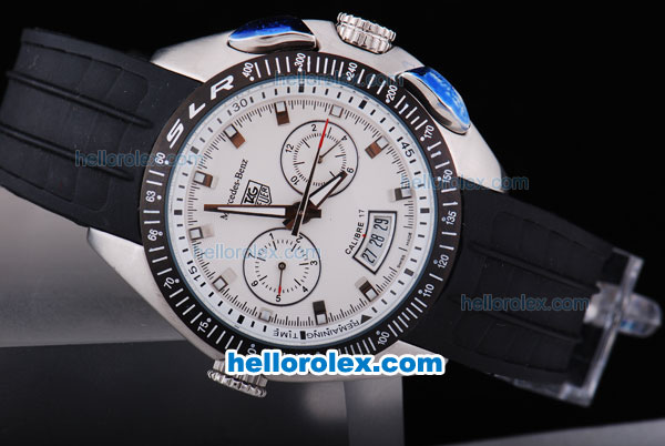 Tag Heuer Mercedes-Benz Automatic Movement White Dial with Black Bezel - Click Image to Close